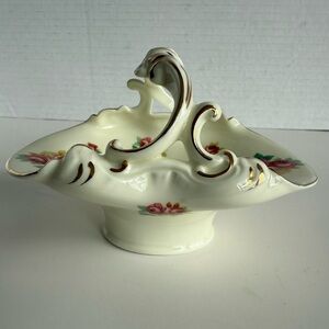 Vtg Royal Doulton Bone China Small Cream with Rose Floral Sprays and Gold Trim